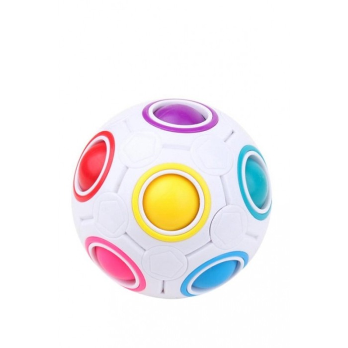 Jucarie antistres Colorful Ball, tip puzzle , interactiv, elibereaza stresul, 7 cm, multicolor [5]