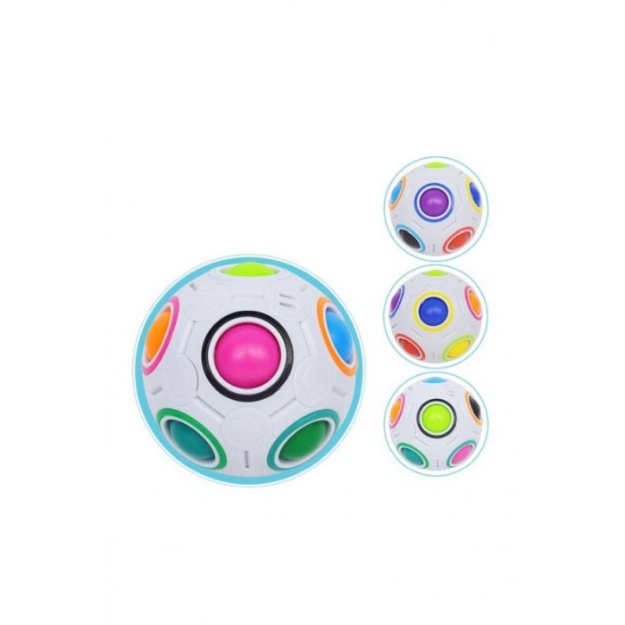 Jucarie antistres Colorful Ball, tip puzzle , interactiv, elibereaza stresul, 7 cm, multicolor [1]
