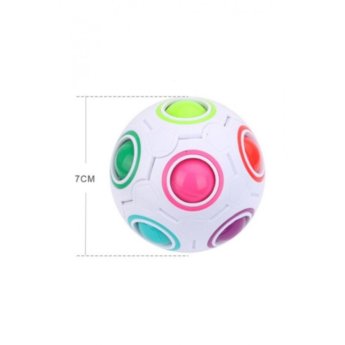 Jucarie antistres Colorful Ball, tip puzzle , interactiv, elibereaza stresul, 7 cm, multicolor [4]