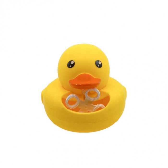 Jucarie automata de facut baloane Ride Duck, interactiva, pentru bicicleta, usor de montat, galben, 13x12 cm [5]