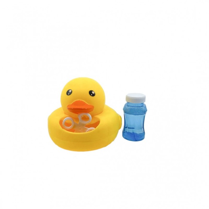 Jucarie automata de facut baloane Ride Duck, interactiva, pentru bicicleta, usor de montat, galben, 13x12 cm [1]