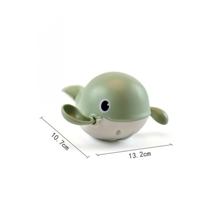 Jucarie de baie distractiva LittleSwimmer, forma balena, nu necesita baterii, 11 cm, verde, Doty®️ [5]