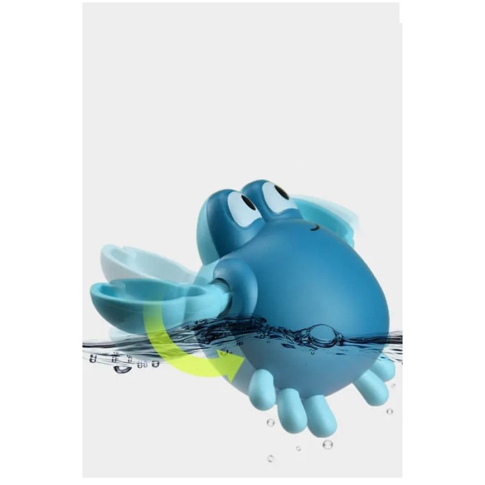 Jucarie de baie distractiva LittleSwimmer, forma crab, nu necesita baterii, 13 cm, albastru, Doty®️ [4]