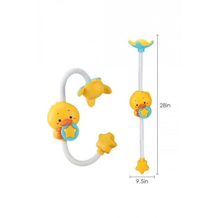 Jucarie de baie electrica tip para de dus DuckyBath, distractiva, design atractiv, galben, Doty®️ [6]