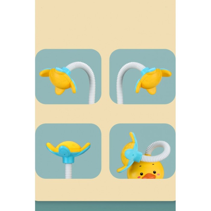 Jucarie de baie electrica tip para de dus DuckyBath, distractiva, design atractiv, galben, Doty®️ [3]