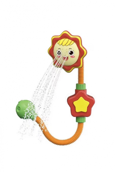 Jucarie de baie electrica tip para de dus Interactive Flower Shower Doty®, distractiva, design atractiv, reglabila, multicolor [3]