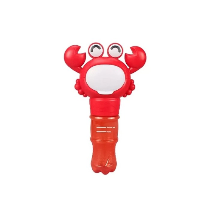 Jucarie de facut baloane de sapun BoobleCrab, interactiva, manuala, distractiva, rosu, 20 cm, Doty®️ [1]