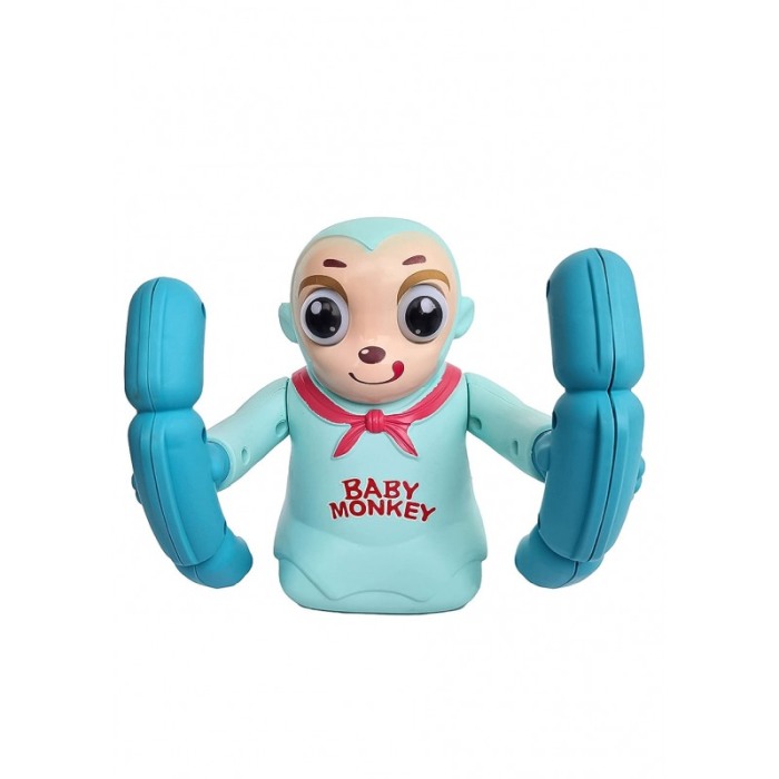 Jucarie interactiva WalkieMonkey, functioneaza cu baterii, distractiva, albastru, efecte luminoase si sonore, 12x13 cm, Doty®️ [1]