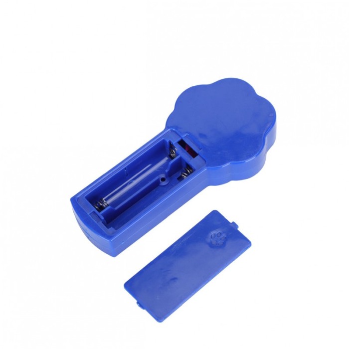 Jucarie laser pentru pisici ShowLight Paw, forma de labuta, interactiva, albastru/roz, 10x5.5 cm [5]