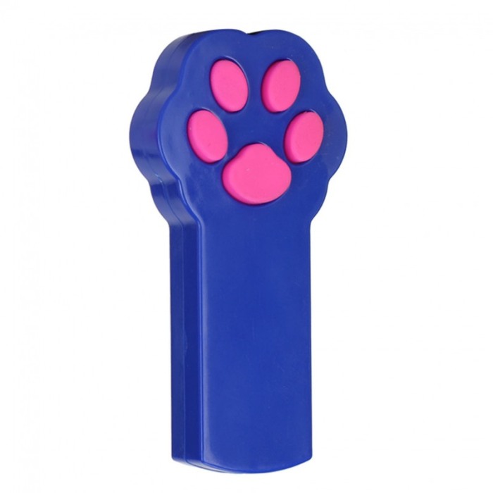 Jucarie laser pentru pisici ShowLight Paw, forma de labuta, interactiva, albastru/roz, 10x5.5 cm [1]