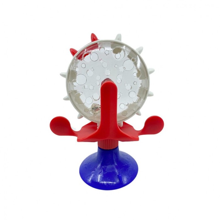 Jucarie multifunctionala pentru pisici Carousel Treats, rotativa, cu ventuza, interactiva, 16x7 cm, multicolora [4]