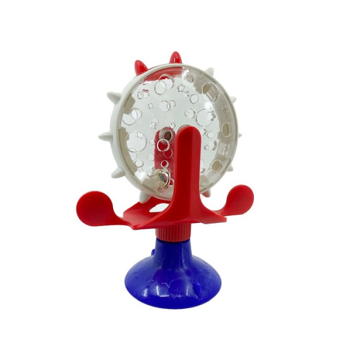 Jucarie multifunctionala pentru pisici Carousel Treats, rotativa, cu ventuza, interactiva, 16x7 cm, multicolora [2]