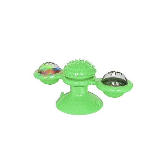 Jucarie multifunctionala pentru pisici Octopus Kitty Friend ,rotativa, cu ventuza, biluta cu efecte luminoase, iarba pisicii inc [9]