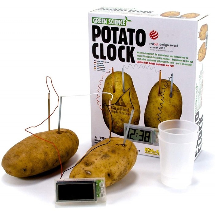 Kit Ceas digital fara baterii, energie din cartofi si legume, experiment stintific pentru copii [3]