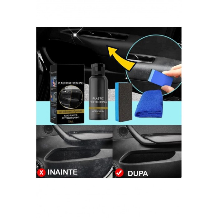 Kit Crema Nano revitalizanta pentru bordul auto, prosop fibre , burete, 30 ml, Doty®️ [3]