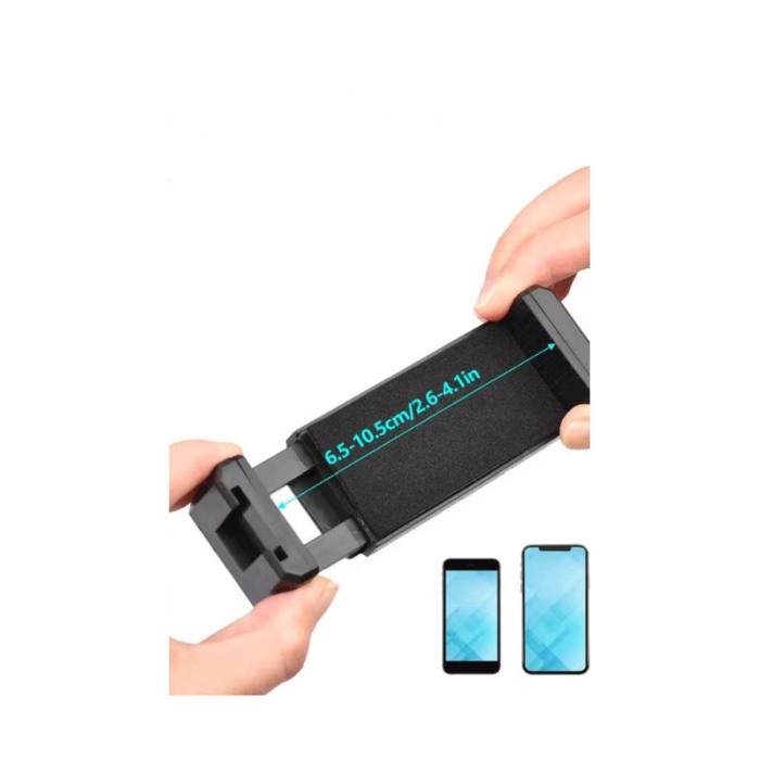 Kit cu stabilizator pentru telefon/aparat foto VideoPro Doty®, Vlogging/Podcast, trepied, LED si microfon, negru [8]