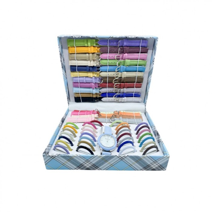 Kit de constructie ceasuri pentru copii DIY Fashion Watch, dezvolta creativitatea, 40+ piese incluse, multicolor [6]