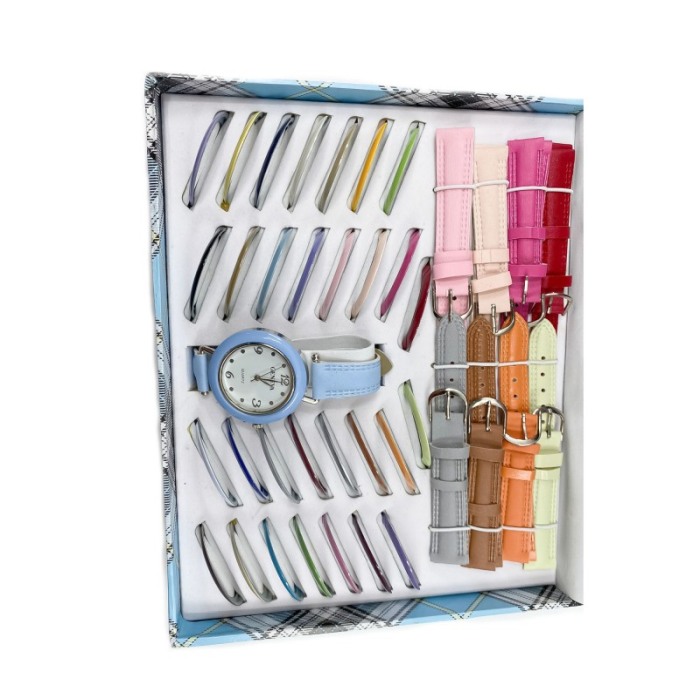 Kit de constructie ceasuri pentru copii DIY Fashion Watch, dezvolta creativitatea, 40+ piese incluse, multicolor [4]