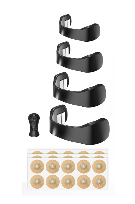 Kit dilatator nazal NoseFlow Pro Doty®, antisforait, magnetic, imbunatatire respiratie, 30 plasturi magnetici nas si 4 aplicatoare de dimensiuni diferite, eficient, sigur, negru [8]