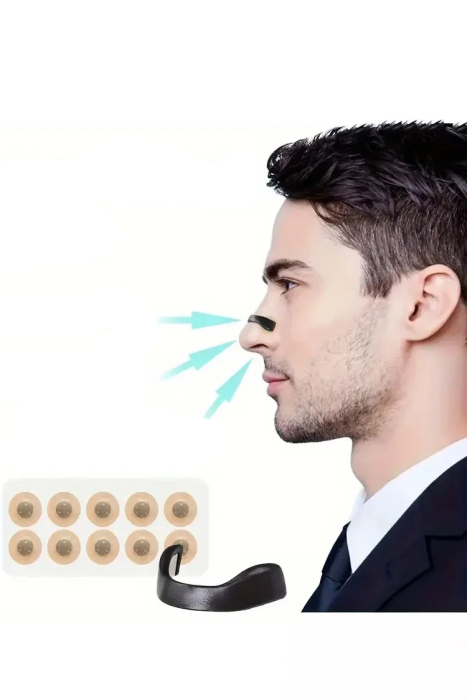 Kit dilatator nazal NoseFlow Pro Doty®, antisforait, magnetic, imbunatatire respiratie, 30 plasturi magnetici nas si 4 aplicatoare de dimensiuni diferite, eficient, sigur, negru [6]