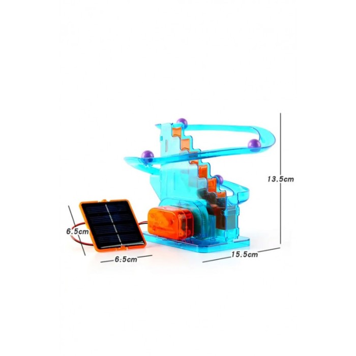 Kit DIY BuildRoller Doty®, jucarie solara, educativa, sustenabila, forma de roller coaster, multicolora [3]