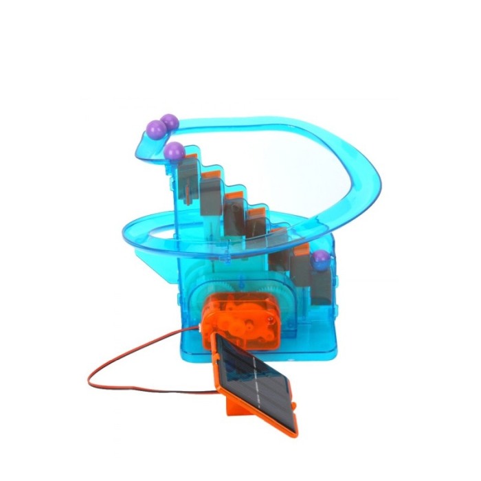 Kit DIY BuildRoller Doty®, jucarie solara, educativa, sustenabila, forma de roller coaster, multicolora [2]