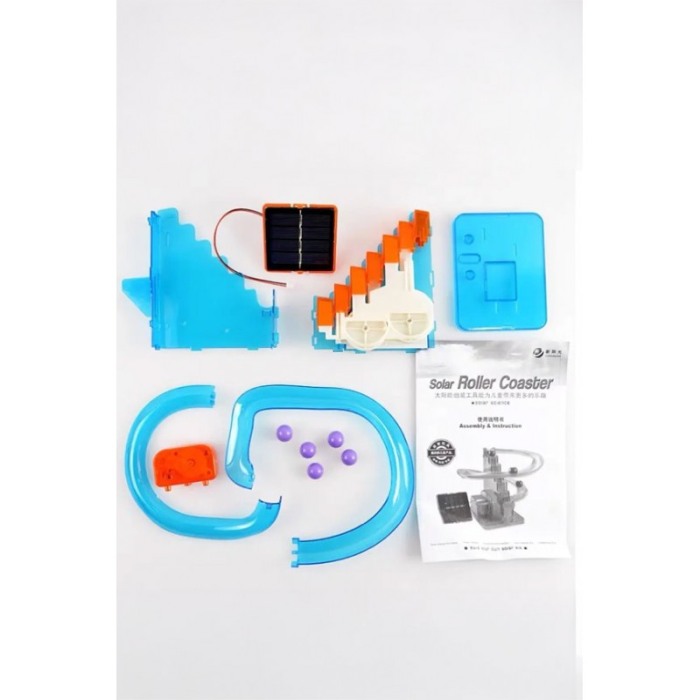 Kit DIY BuildRoller Doty®, jucarie solara, educativa, sustenabila, forma de roller coaster, multicolora [5]