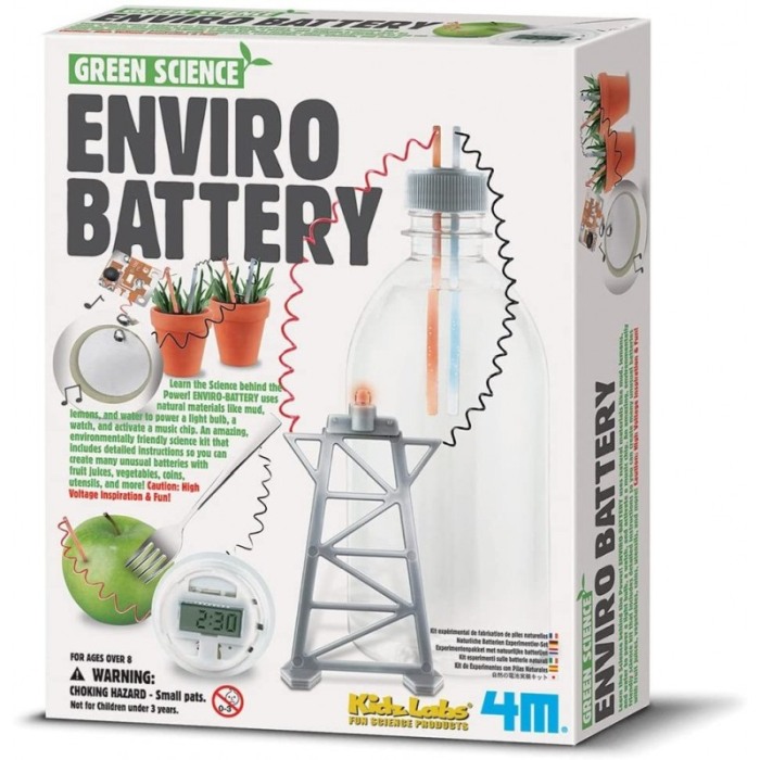 Kit educativ pentru copii, experiment pentru crearea unei baterii , prietenos cu mediul,Green Science [4]