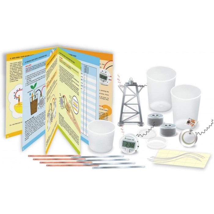 Kit educativ pentru copii, experiment pentru crearea unei baterii , prietenos cu mediul,Green Science [5]