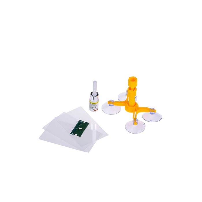 Kit pentru reparatie parbriz sau geam auto FixIt Repair, pentru repararea crapaturilor sau zgarieturilor din parbriz, [5]