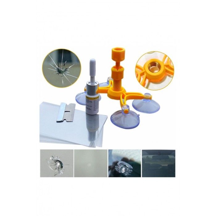 Kit pentru reparatie parbriz sau geam auto FixIt Repair, pentru repararea crapaturilor sau zgarieturilor din parbriz, [4]