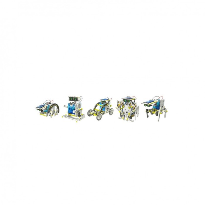 Kit robot educational 14 in 1 SolarBots, distractic, tehnic, instructiuni detaliate,190 componente, multicolor [4]