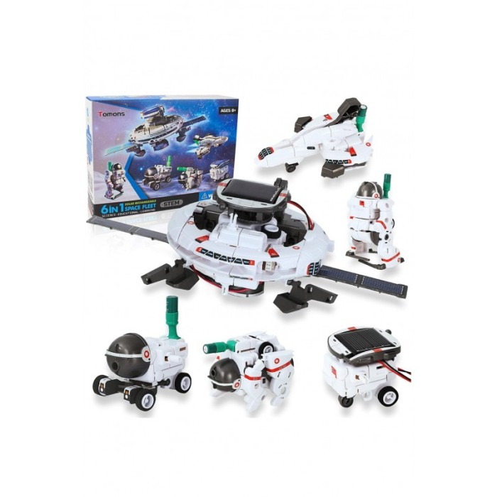 Kit robot educational DIY 6in1 SpaceSet Doty®, tehnic, instructiuni, 120 componente, multicolor, cu energie solara [6]