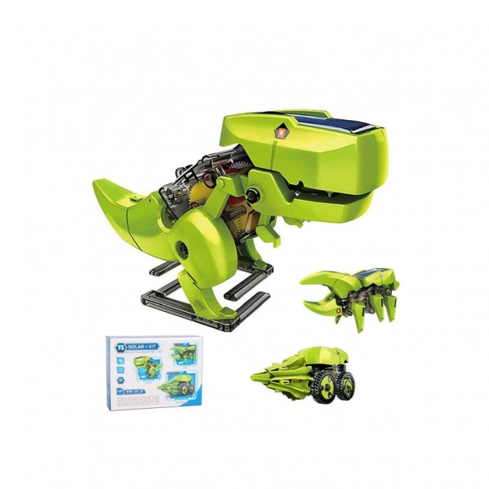 Kit Solar 3 in1 DIY EnergyToys, dinozaur,  energie solara, nu necesita baterii, educativ, multicolor, Doty®️ [4]