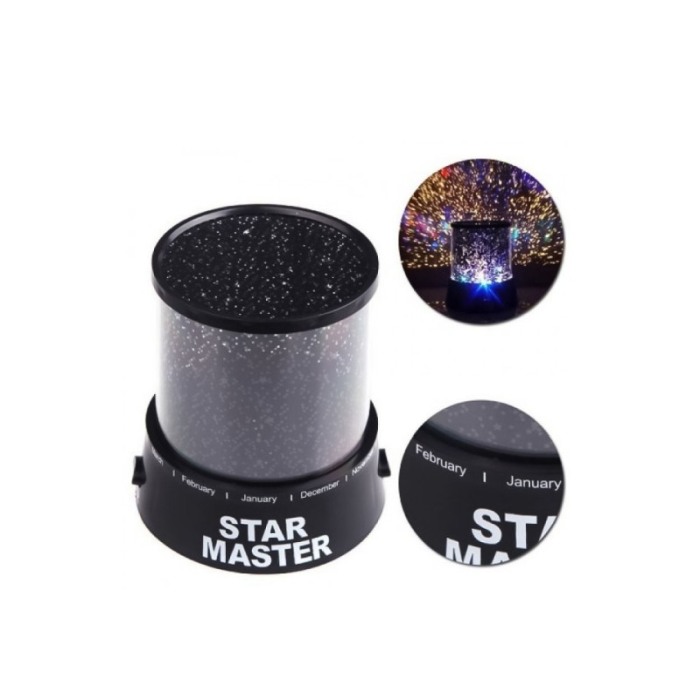 Lampa de veghe Star Show, tip proiector, functioneaza cu baterii sau USB inclus, negru, LED, 15 cm [3]