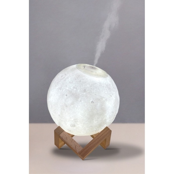 Lampa O2 Moon multifuntionala, intensitati de lumina diferite, umidificator,stativ din lemn [7]
