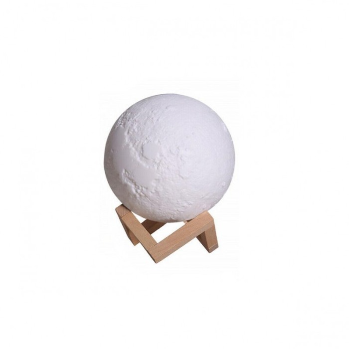 Lampa O2 Moon multifuntionala, intensitati de lumina diferite, umidificator , stativ din lemn inclus, reincarcabila [1]