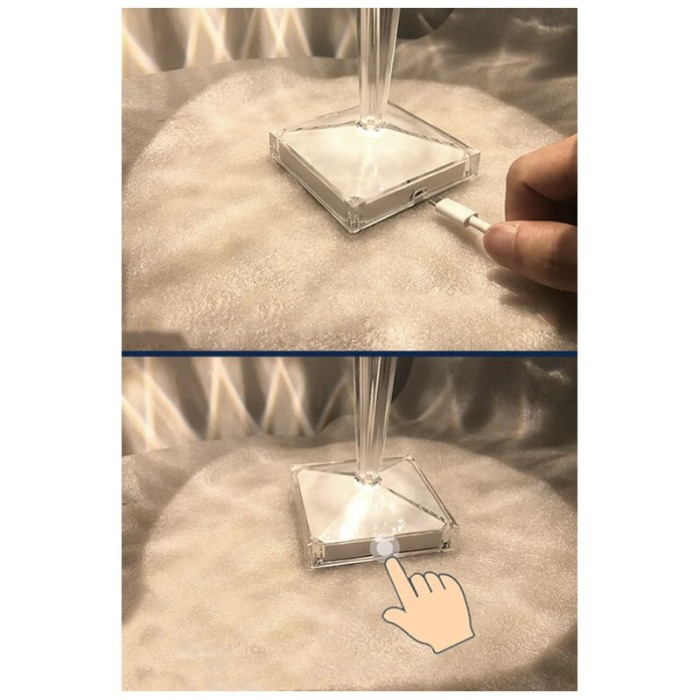 Lampa Precious Diamond Lamp, cu touch si telecomanda, reincarcabila, USB inclus, 16 Culori, Doty®️ [3]