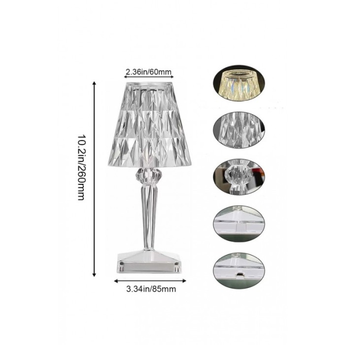 Lampa Precious Diamond Lamp, cu touch si telecomanda, reincarcabila, USB inclus, 16 Culori, Doty®️ [7]