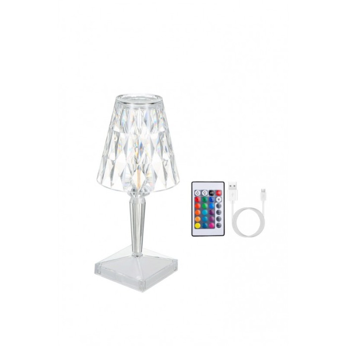 Lampa Precious Diamond Lamp, cu touch si telecomanda, reincarcabila, USB inclus, 16 Culori, Doty®️ [1]