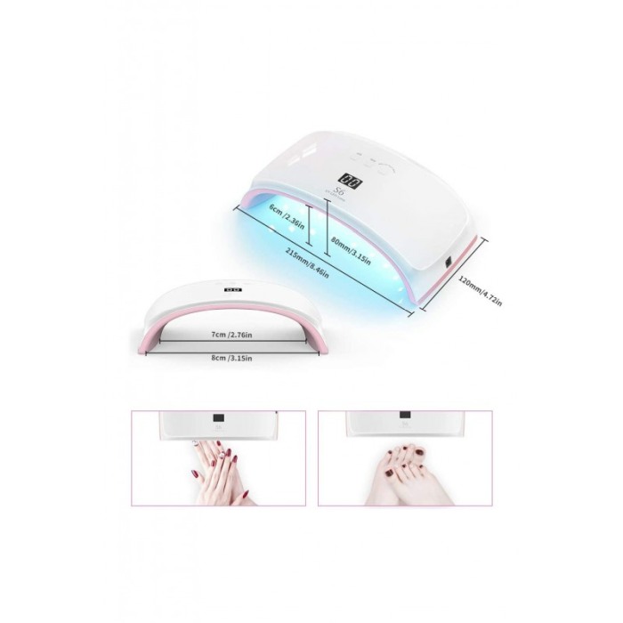 Lampa UV/LED , 42 W, uscare in toate directiile,optiuni de uscare flexibile, 21 de leduri,consum mic de energie,aspect elegant. [3]