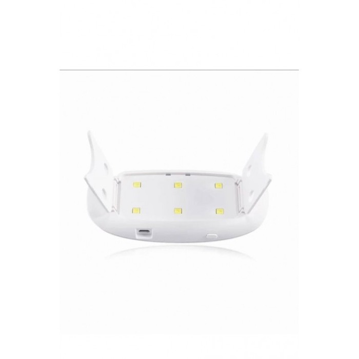 Lampa UV/LED mini pentru unghii,putere 9W,pentru uscarea gelului sau ojei semipermanente, usoara, practica,9 leduri,roz/alb,doty [4]