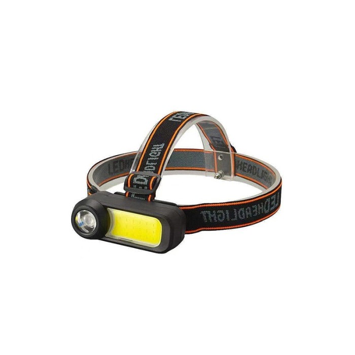 Lanterna de cap InLight, WH-1707 cu led XPE+COB, ajustabila 90 de grade, 2 moduri, USB inclus, negru, Doty®️ [2]