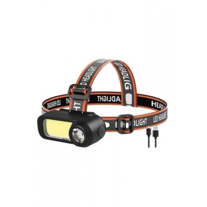 Lanterna de cap InLight, WH-1707 cu led XPE+COB, ajustabila 90 de grade, 2 moduri, USB inclus, negru, Doty®️ [6]