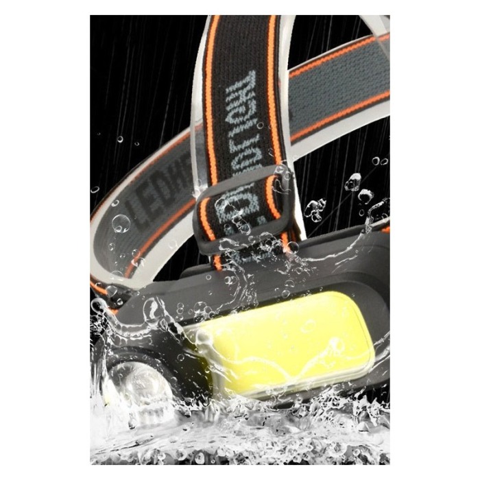 Lanterna de cap InLight, WH-1707 cu led XPE+COB, ajustabila 90 de grade, 2 moduri, USB inclus, negru, Doty®️ [5]