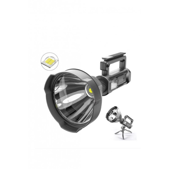 Lanterna LED FlashBolt Doty®, tip reflector cu trepied, 4 modalitati de lumina, 27x13 cm, rezistenta la apa, USB inclus, negru [7]