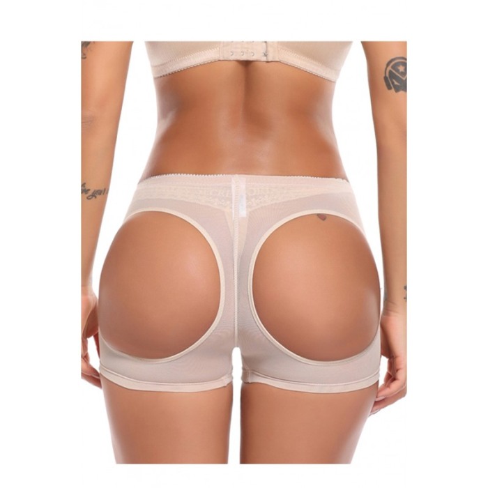 Lenjerie modelatoare LIft Underwear, tip boxeri, pentru ridicarea feselor, material elastic , eleganta, marime 2XL , bej [6]