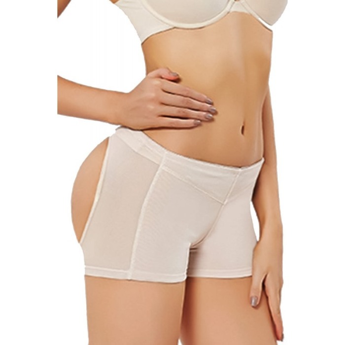 Lenjerie modelatoare LIft Underwear, tip boxeri, pentru ridicarea feselor, material elastic , eleganta, marime M, bej [3]