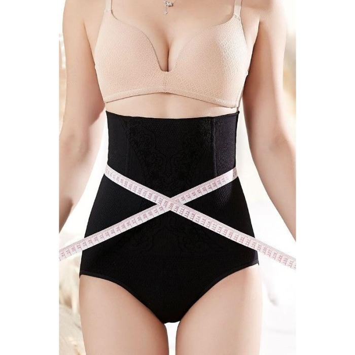 Lenjerie modelatoare Slimmer Shape, material elastic, cu talie inalta, 40x 58 cm, marime L , negru [3]