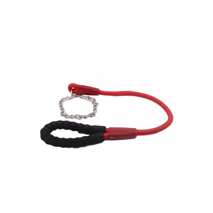 Lesa Akira pentru caini de talie mare , rezistenta, confortabila,maner cu burete,100 cm, rosu [3]